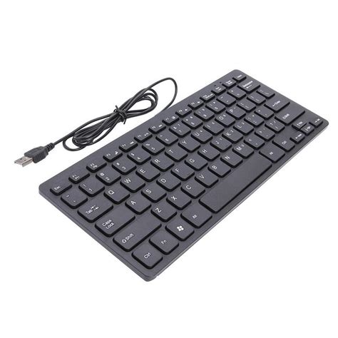 K1000 10 Inch Ultra Thin 78 Keys Wired Keyboard Mini USB Slim PC