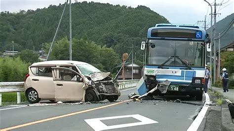 【続報】軽乗用車とバスの正面衝突事故 乗用車運転の女性が死亡 乗客21人のうち2人負傷の模様（鳥取）tskさんいん中央テレビ Goo ニュース