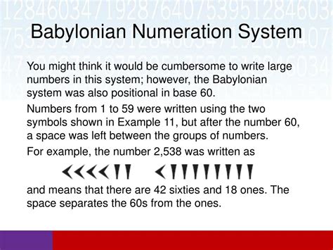 Babylonian Numeration System