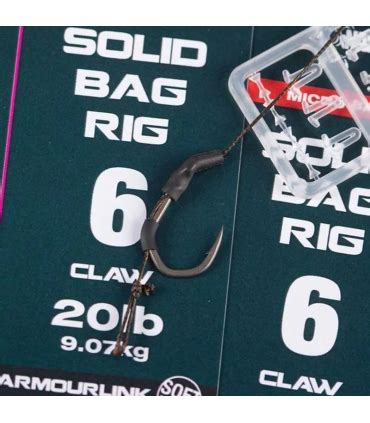 NASH SOLID BAG RIG 8 CLAW 20LB MICRO BARBED