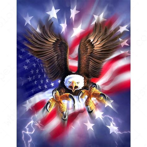 Eagle American Flag Diamond Painting Kit - DIY | Eagle pictures ...