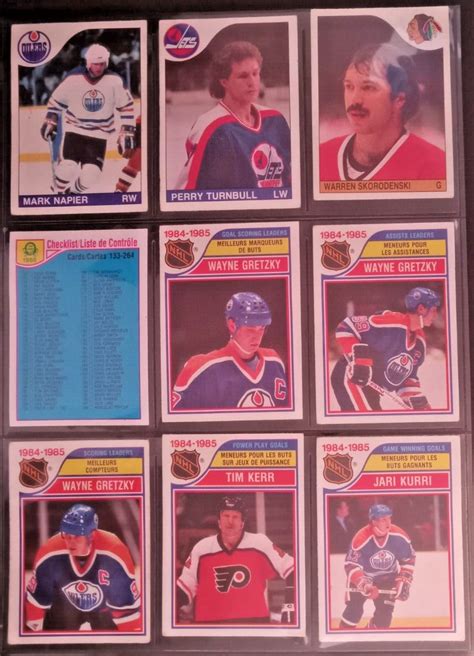 1985 86 O Pee Chee Opc Hockey Complete Set 264 Cards Ebay