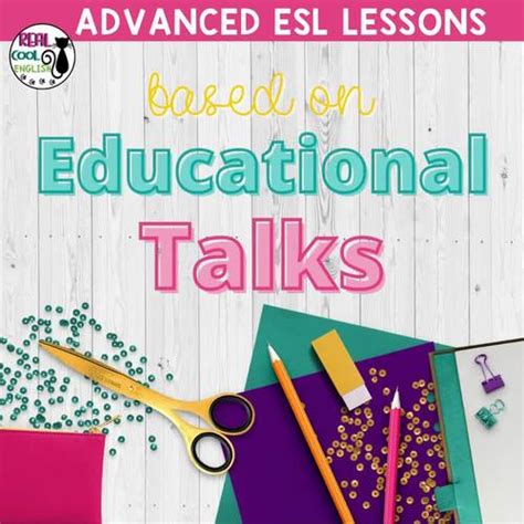 Esl Lesson Plans Ed Talks For Upper Level Esl Adults Volume 1