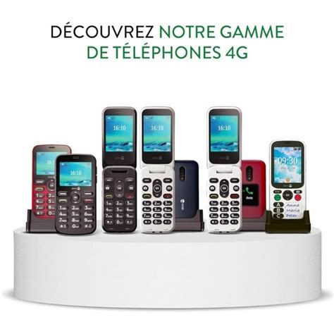 Doro G T L Phone Portable D Bloqu Seniors Rouge Cdiscount