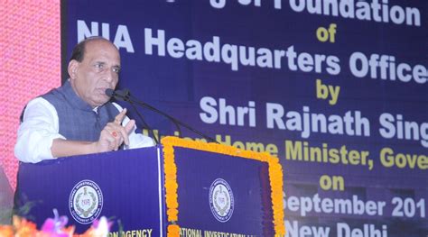 The Union Home Minister Shri Rajnath Singh Addressing At The Laying