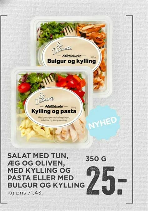 Salat Med Tun G Og Oliven Med Kylling Og Pasta Eller Med Bulgur Og