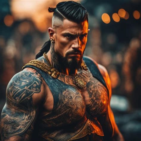 Angry Viking Face Tattoos