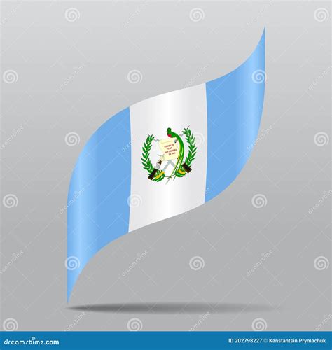 Guatemalan Flag Wavy Abstract Background Vector Illustration Stock