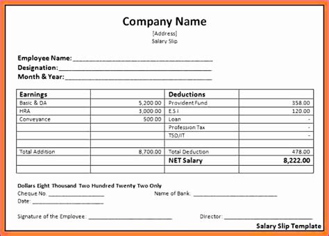 8 Uk Payslip Template Excel - Excel Templates