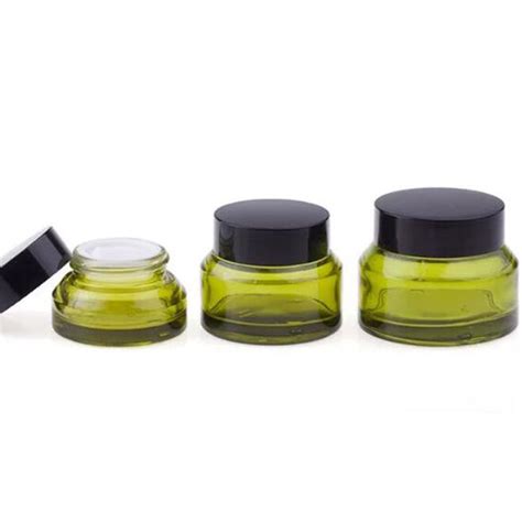 Green Slant Shoulder Glass Jar RT Packaging