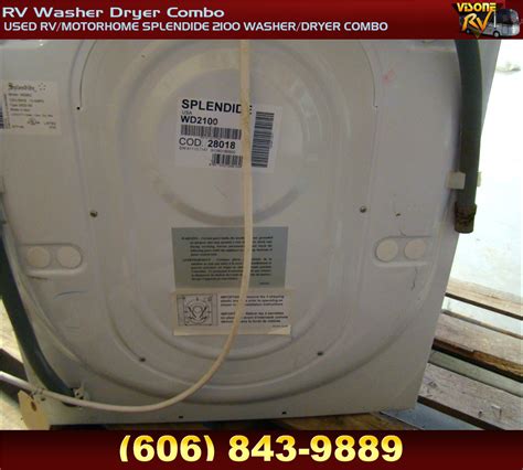 Rv Appliances Used Rvmotorhome Splendide 2100 Washerdryer Combo Rv