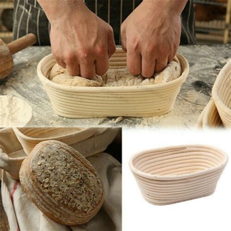 Oval Rattan Bread Proofing Basket Natural Rattan Wicker Dough