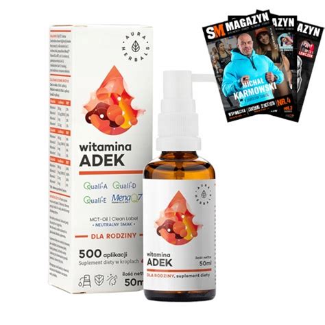 AURA HERBALS WITAMINA ADEK A D3 E K2 MK7 KROPLE 12480884170 Allegro Pl