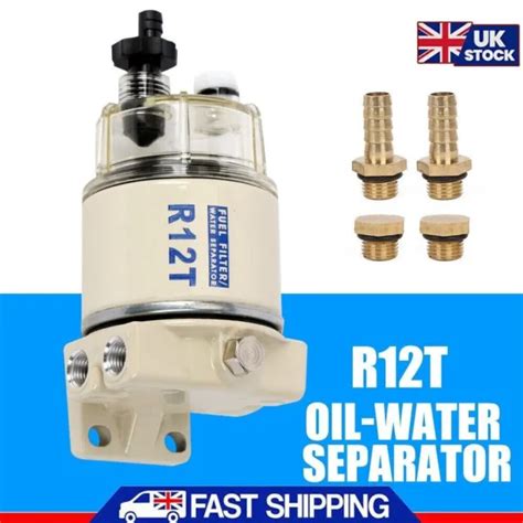 10 MICRON R12T Boat Marine Rotation Oil Fuel Filter Water Separator For