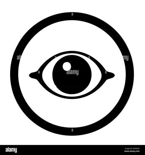 Black And White Artistic Human Eye Icon Or Symbol Minimalist Vector