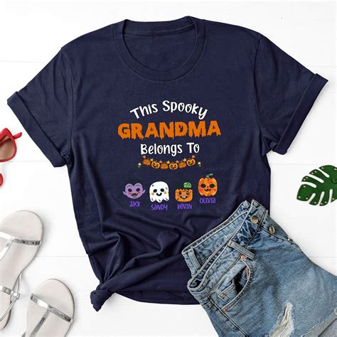 Personalized Halloween Grandma Shirt Custom Grandma Halloween Etsy