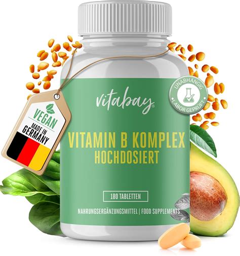 Vitabay Vitamin B Komplex Hochdosiert Vegane Vitamin B Tabletten