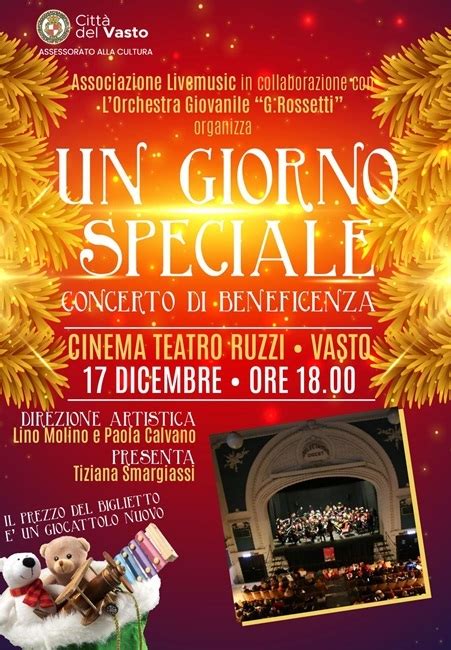 Un Giorno Speciale Concerto Di Beneficenza Al Politeama Ruzzi Di Vasto