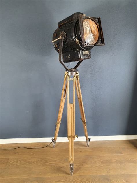 Spotlight Theater Lamp Vloerlamp Aluminium Hout Teak Catawiki