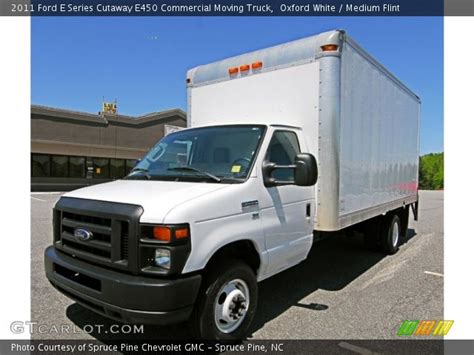 Oxford White 2011 Ford E Series Cutaway E450 Commercial Moving Truck Medium Flint Interior