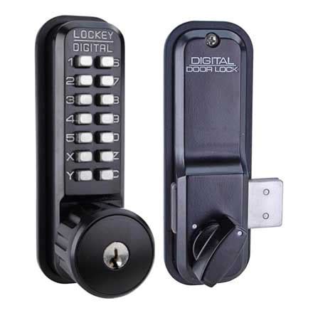 LockeyUSA [2200KO] Gate Mechanical Surface Mount Deadbolt Lock w/ Key Override - 6" x 2 ...