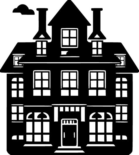 House, Black and White Vector illustration 29853813 Vector Art at Vecteezy