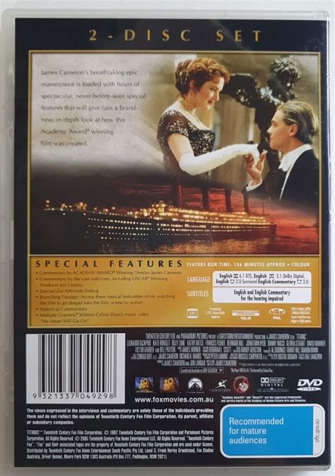 Titanic Special Edition Dvd R Pal X Disc Digitally Remastered