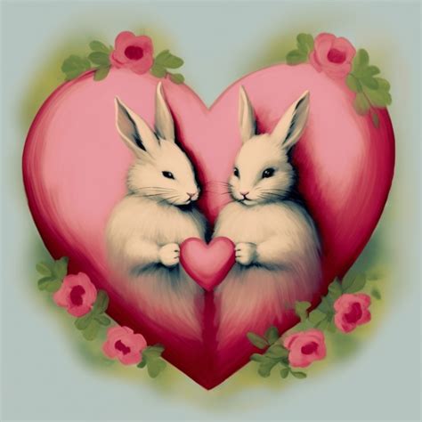 Bunny Rabbit Heart Art Free Stock Photo - Public Domain Pictures