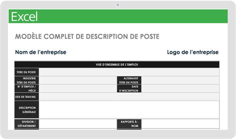 Modèles gratuits de description de poste Smartsheet