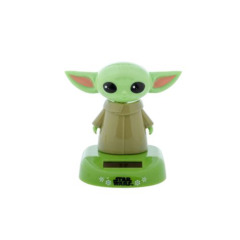 Star Wars Yoda Solar Bobble Head Plastic Green