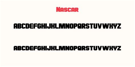 NASCAR Font Free Download