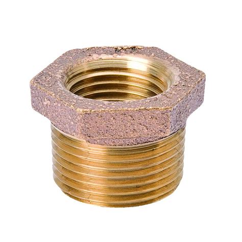 Mueller Streamline 3 4 In X 1 4 In Brass Pressure Mpt X Fpt Hex Bushing 455 041hc The Home Depot