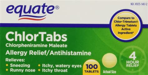 Amazon.com: Chlor-Trimeton Allergy 4hr Tablet, 24 Count box: Health ...