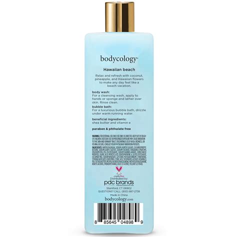 Bodycology Hawaiian Beach 2 N 1 Body Wash And Bubble Bath 16 Oz