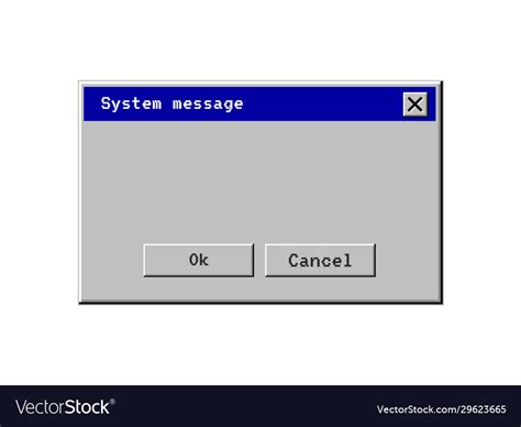 Retro Computer Window Pc Dialog Box Old User Interface Warning