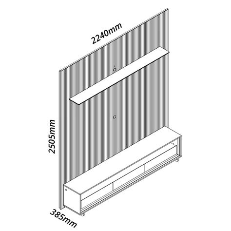 Rack Painel Impressão Ripada para TV até 75 Polegadas LED