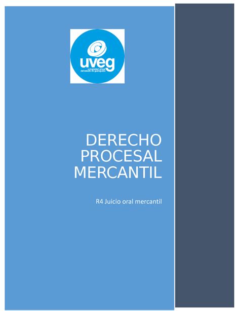 R U Derecho Procesal Mercantil Derecho Procesal Mercantil R