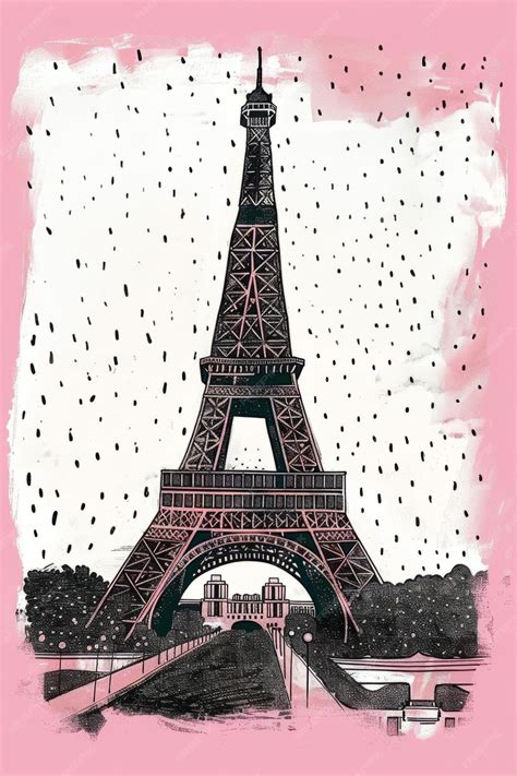 Premium Photo | Paris city skyline cute colorful hand drawn style ...