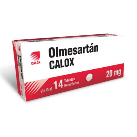 OLMESARTAN CALOX 20MG 14 TABLETA Distribuidor De CALOX