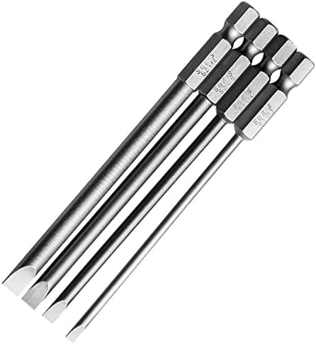 Toolcool Pcs Inch Mm Flat Head Slotted Tip Screwdriver Bit Set