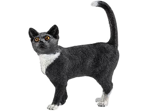 Schleich Spielfigur Katze Stehend Schwarz Weiss Schleich Shop Ch