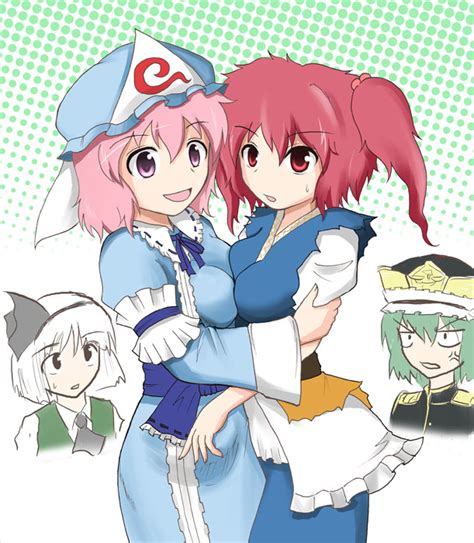 Konpaku Youmu Saigyouji Yuyuko Shiki Eiki And Onozuka Komachi