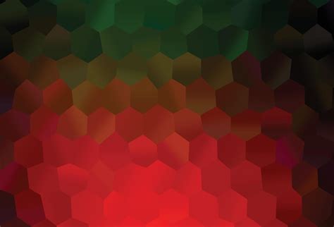 Dark Green Red Vector Cover With Set Of Hexagons 10888205 Vector Art