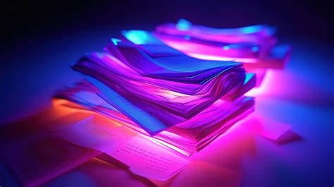 Close Up 3d Illustration Of Note Paper Under Ultraviolet Light A View Backgrounds  Free