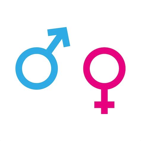 Premium Vector Male And Female Gender Symbol Woman And Man Pink And Blue Sex Icon Design