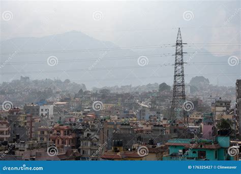 Heavy Smog And Haze Over The City Of Kathmandu Stock Image Image Of