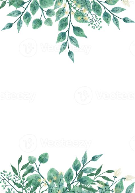 Watercolor floral BORDER FRAME png with transparent background 21462734 PNG