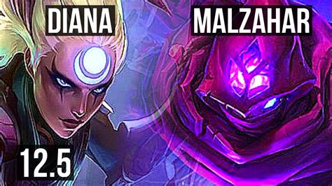 Diana Vs Malzahar Mid M Mastery Legendary Games