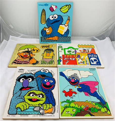 Sesame Street Puzzles - 1970's - Playskool - Very Good Condition ...