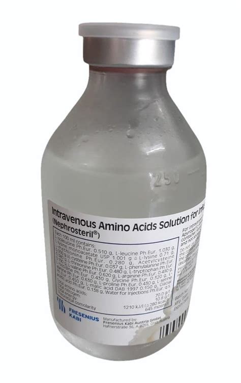 Bio Tech Grade 250ml Nephrosteril Intravenous Amino Acids Solution At